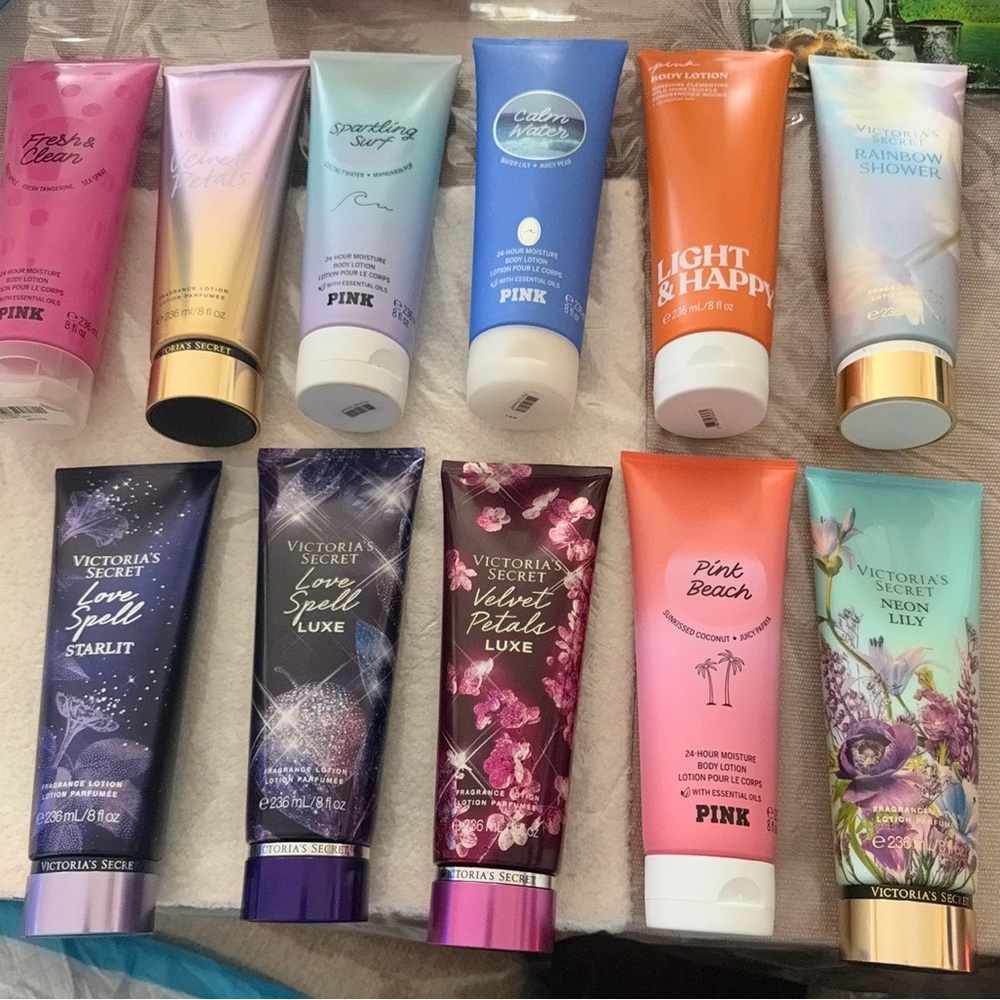 Victoria's Secret Pink & Purple Assorted Body Lotions Collection